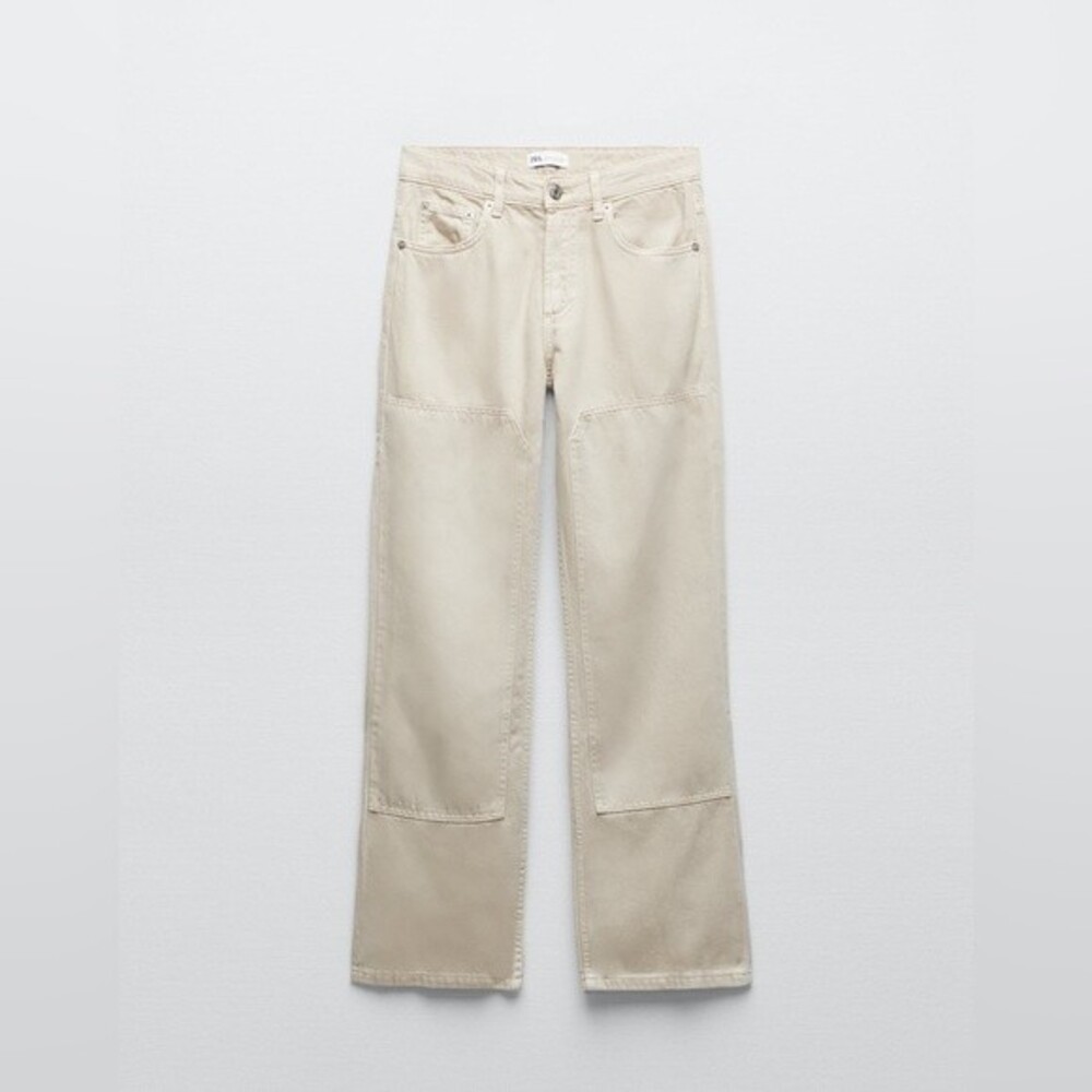 ZARA MID-RISE TRF JEANS WITH PATCHES